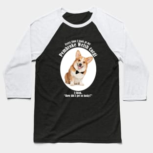 Lucky Corgi Baseball T-Shirt